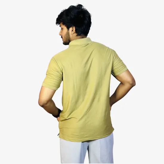 Men's Olive Green Pocket Polo T-Shirt | Classic Everyday Comfort Fit